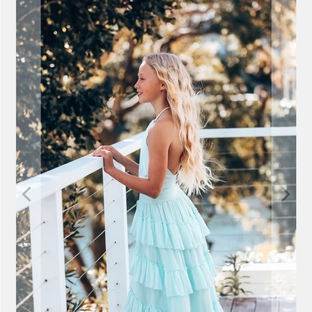 Tea Princess aqua blue 2-piece dress